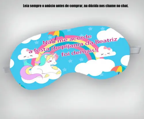 Mascara de Dormir do Unicornio