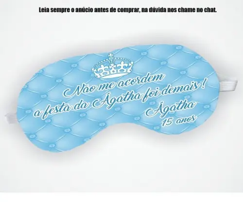 Mascara de Dormir Lembrancinhas de 15 Anos