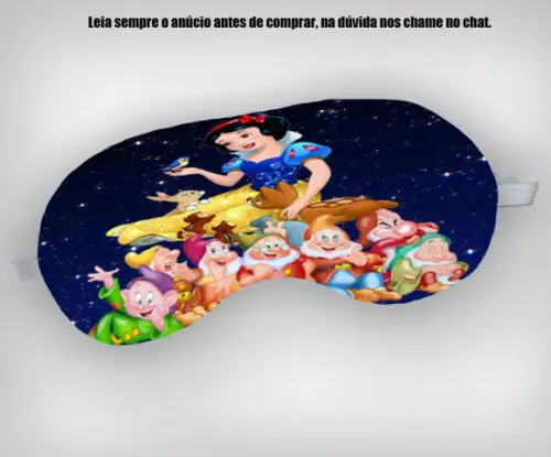 Mascara de Dormir para Lembrancinhas da Branca de Neve