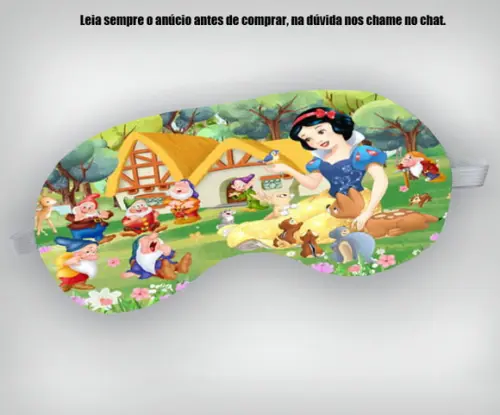 Mascara de Dormir para Lembrancinhas da Branca de Neve