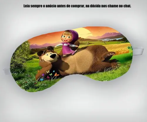 Mascara de Dormir para Lembrancinhas da Marsha e o Urso