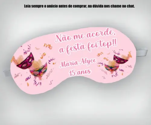 Mascara de Dormir para Lembrancinhas de 15 Anos