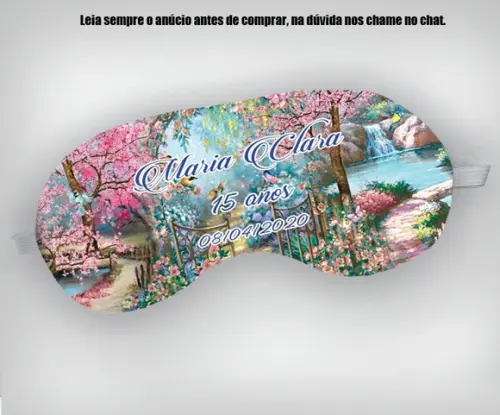 Mascara de Dormir para Lembrancinhas Jardim Encantado
