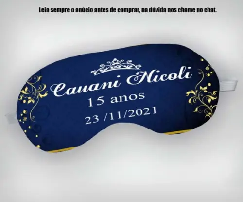 Mascara de Dormir Personalizada 15 Anos