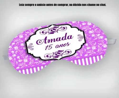 Mascara de Dormir Personalizada de 15 Anos