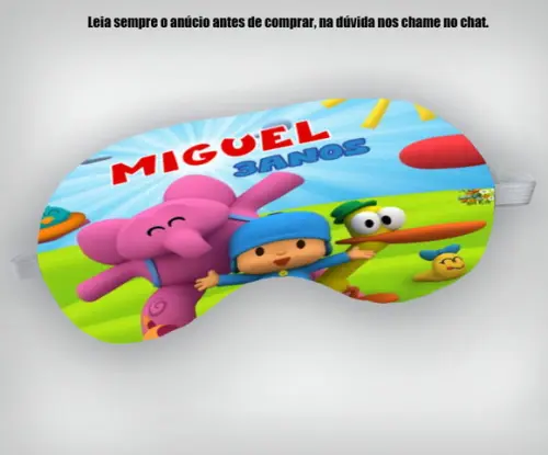 Mascara de Dormir Personalizada do Pocoyo