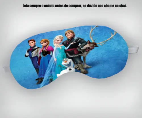 Mascara de Dormir Personalizada Frozen