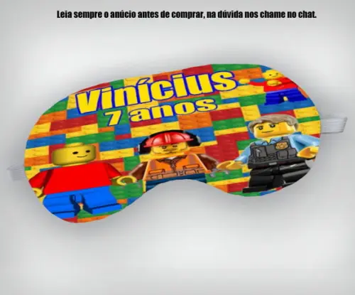 Mascara de Dormir Personalizado da Lego