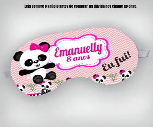 Mascara para Dormir do Ursinho Panda