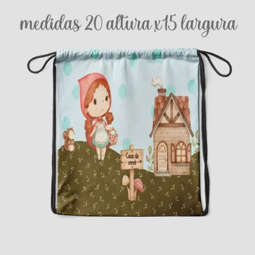 Mochilinha Personalizada Chapeuzinho Vermelho