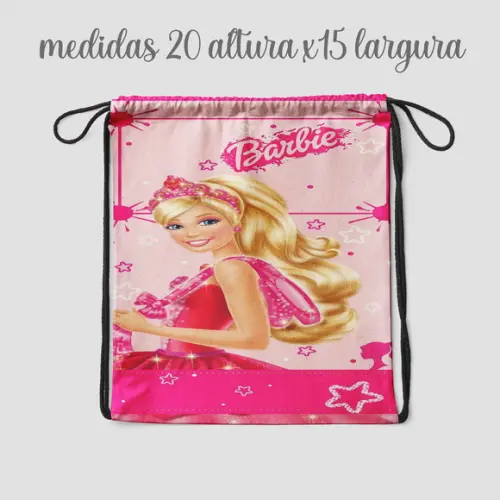 Mochilinha Sacolinha Surpresa Personalizada da Barbie