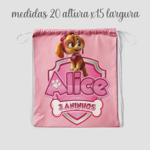 Mochilinha Saquinho Surpresa Patrulha Canina