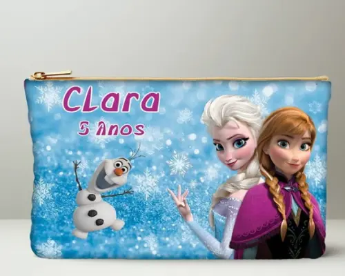Necessaire Lembrancinhas Personalizada da Frozen Ana e Elsa