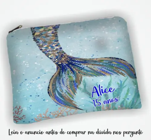 Necessaire para Festa para 15 Anos Tema Sereia