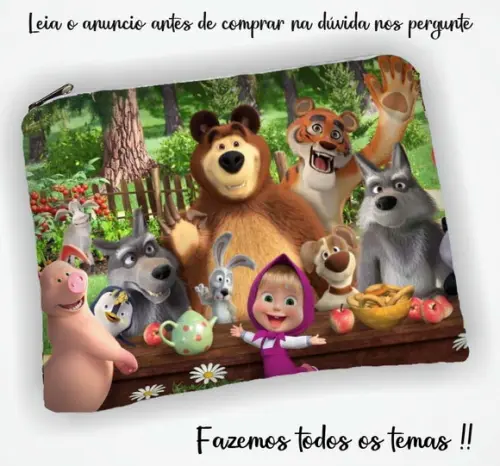 Necessaire Personalizada Lembrancinhas da Marsha e o Urso