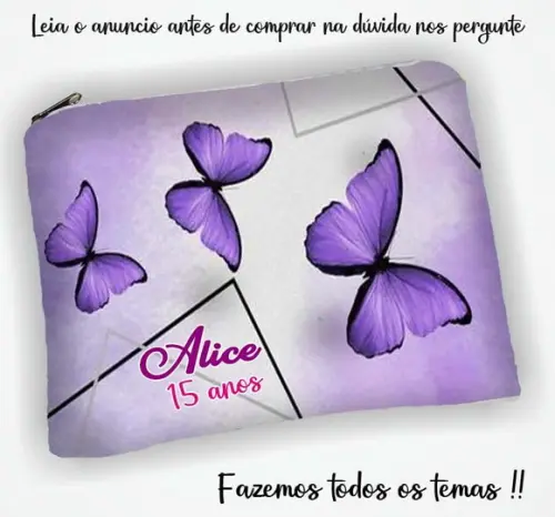 Necessaire Personalizada Lembrancinhas de 15 Anos