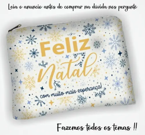 Necessaire Personalizada Lembrancinhas de Natal