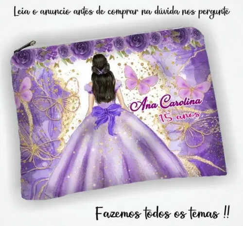 Necessaire Personalizada Lembrancinhas Festa de 15 Anos