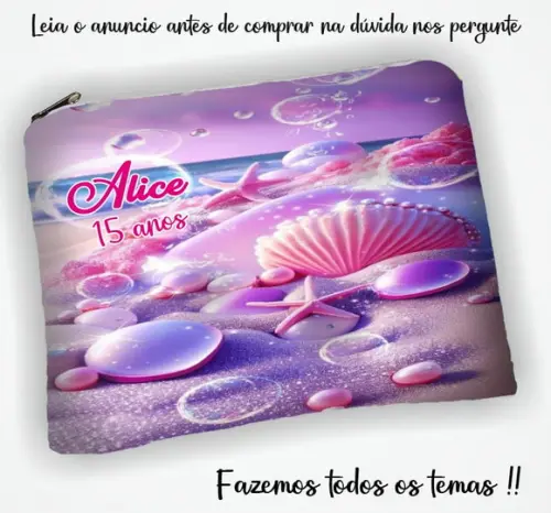 Necessaire Personalizada Lembrancinhas Sereia