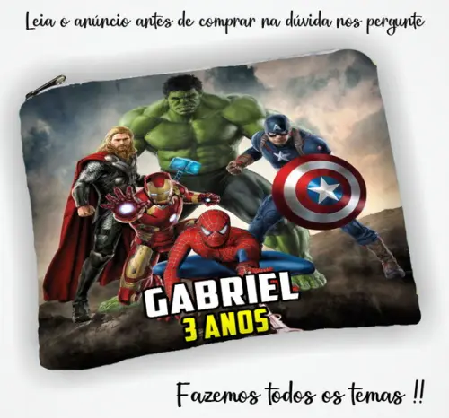 Necessaire Personalizada Vingadores