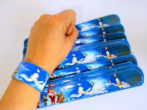Pulseira Bate e Enrola Personalizada Sonic