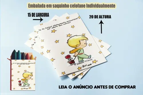 Revista de Colorir + Giz de Cera do Pequeno Principe