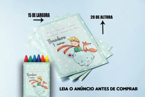 Revista de Colorir com Giz de Cera do Pequeno Principe