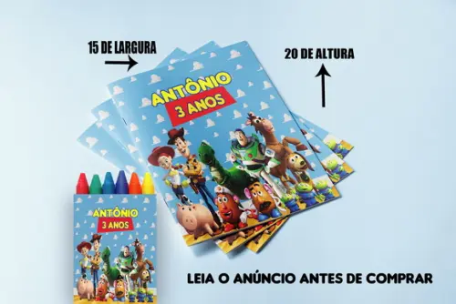 Revista de Colorir com Giz de Cera do Toy Story