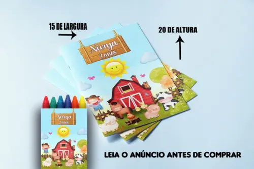 Revista de Colorir com Giz de Cera Fazendinha