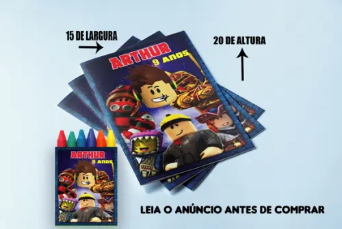 Revista de Colorir com Giz de Cera Roblox