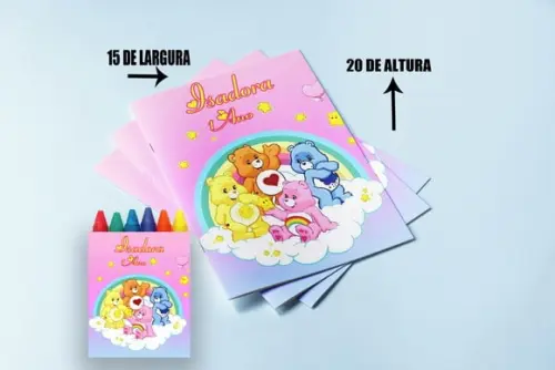 Revista de Colorir com Giz de Cera Ursinhos Carinhosos