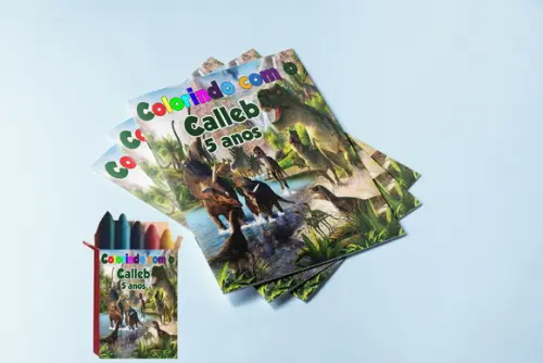 Revista e Giz de Cera do Jurassic Park dos Dinossauros