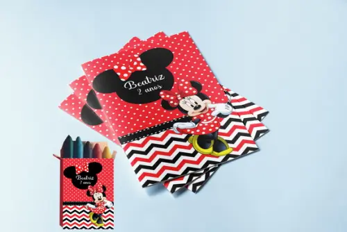 Revistinha Colorir com Giz de Cera da Minnie
