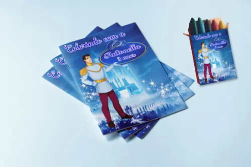 Revistinha Colorir com Giz de Cera Principe da Cinderela