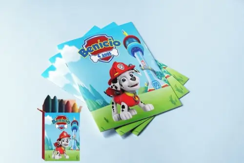 Revistinha de Colorir +giz do Marshall Patrulha Canina