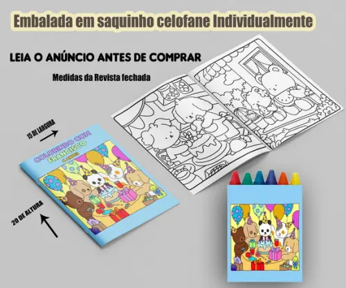Revistinha de Colorir com Giz de Cera Bobbie Goods