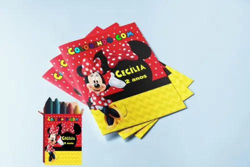 Revistinha de Colorir com Giz de Cera da Minnie