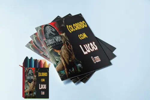Revistinha de Colorir com Giz de Cera Jurassic Park