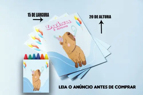 Revistinha de Colorir com Giz de Cera para Capivara