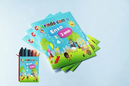 Revistinha de Colorir com Giz de Cera Mundo Bita