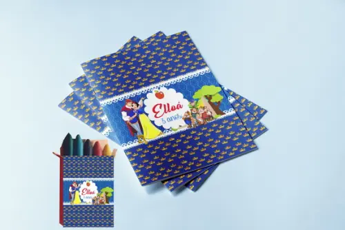 Revistinha e Giz de Cera para Colorir