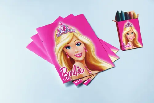 Revistinha e Giz de Cera para Colorir da Barbie