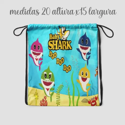 Sacolinha Surpresa Mochilinha Personalizada Baby Sharke