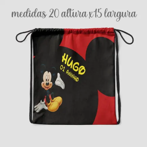 Sacolinha Surpresa Mochilinha Personalizada Mickey