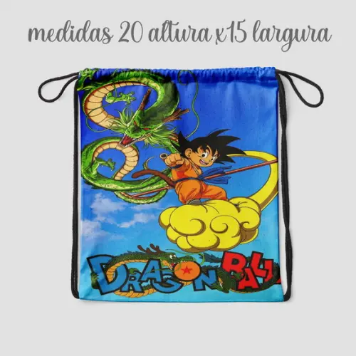 Saquinho Mochilinha Surpresa para Festa do Dragon Ball