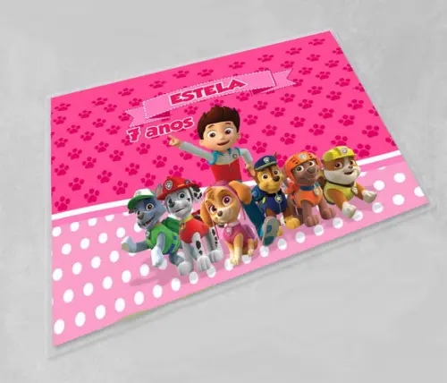 Souplast da Patrulha Canina Decoração de Mesa Jogo Americano