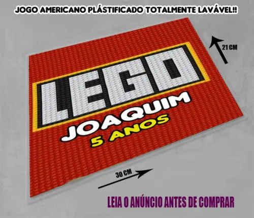 Souplast Jogo Americano da Lego