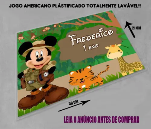 Souplast Jogo Americano Mickey Safari