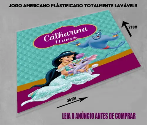 Souplast Jogo Americano Princesa Jasmine