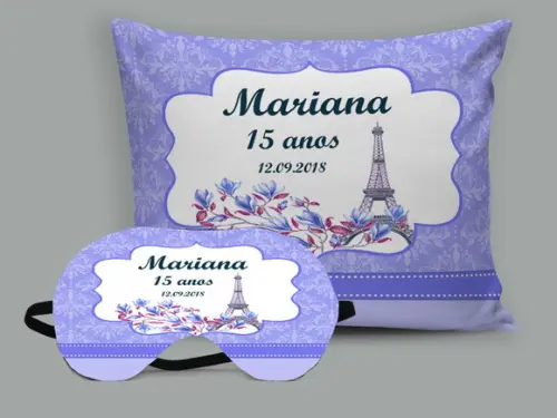 Kit Almofada e Mascara de Dormir de 15 Anos